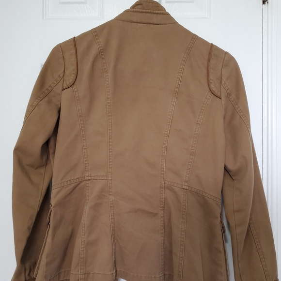 ana Military Blazer Jacket Coat Khaki Tan Stays Op - Picture 7 of 7